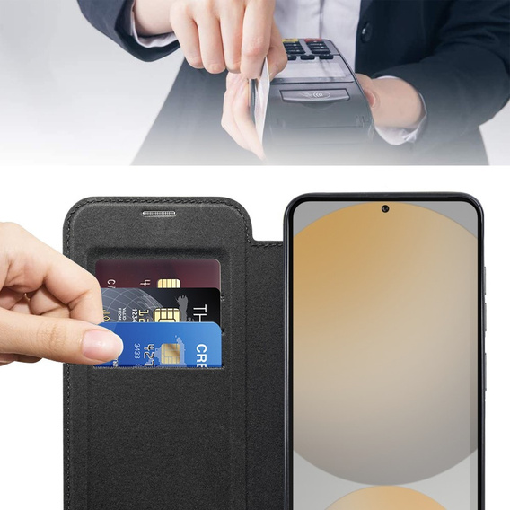 Чохол-книжка для Samsung Galaxy S24 FE, RFID Wallet MagSafe CamShield, чорний