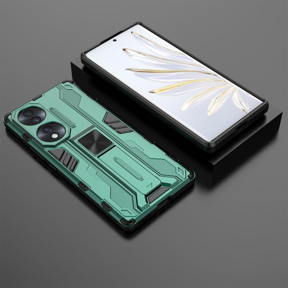 Чoхол до Honor 70 5G, Military kickstand, зелений