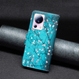 Откидной чехол для Xiaomi 13 Lite, Wallet, sakura, синий
