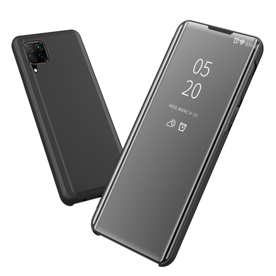 Чехол до Huawei P40 Lite, Clear View, чёрный