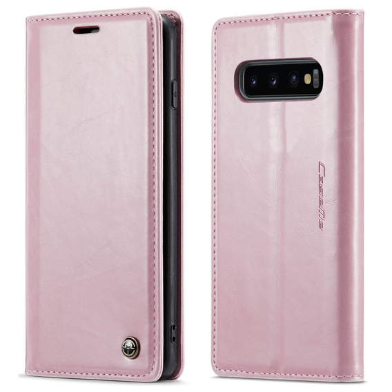 Флип-кейс CASEME для Samsung Galaxy S10+ Plus, Waxy Textured, розовый