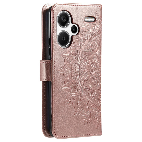Чохол-книжка для Xiaomi Redmi Note 13 Pro+, Mandala, рожевий rose gold