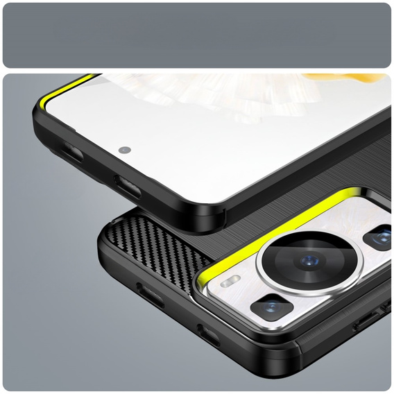 Чехол до Huawei P60 / P60 Pro, Carbon, чёрный