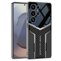 Чехол до Samsung Galaxy S25 Ultra, GKK Leather, чёрный