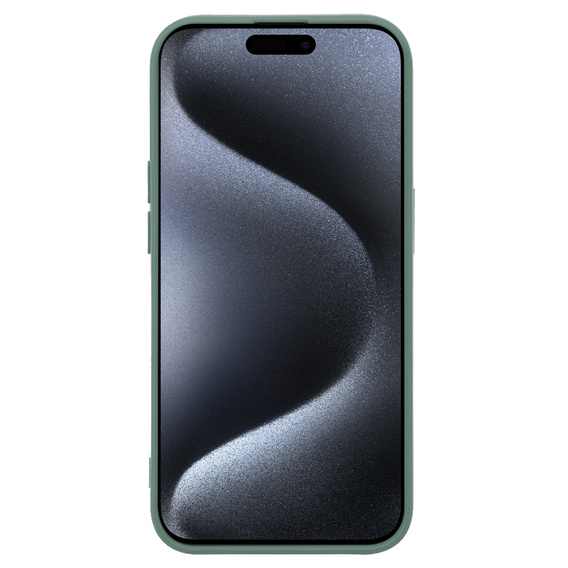 Чехол до iPhone 15 Pro Max, Silicone Lite, тёмно-зелёный