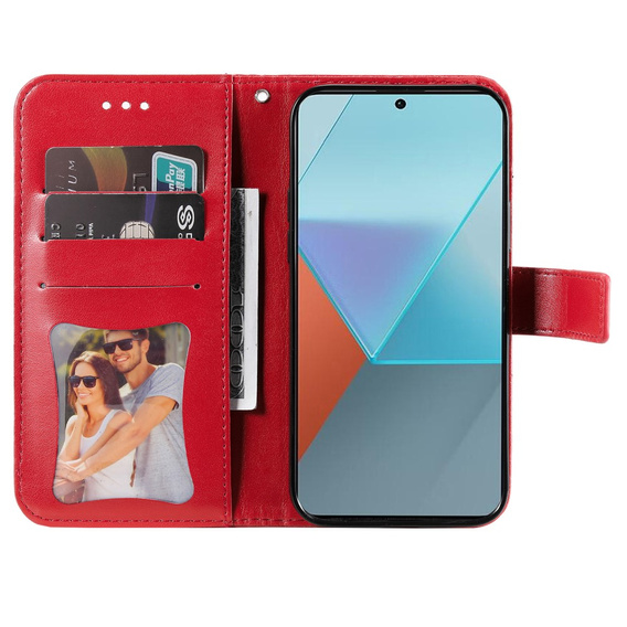 Чохол-книжка для Xiaomi Redmi Note 13 Pro 5G, Mandala, червоний