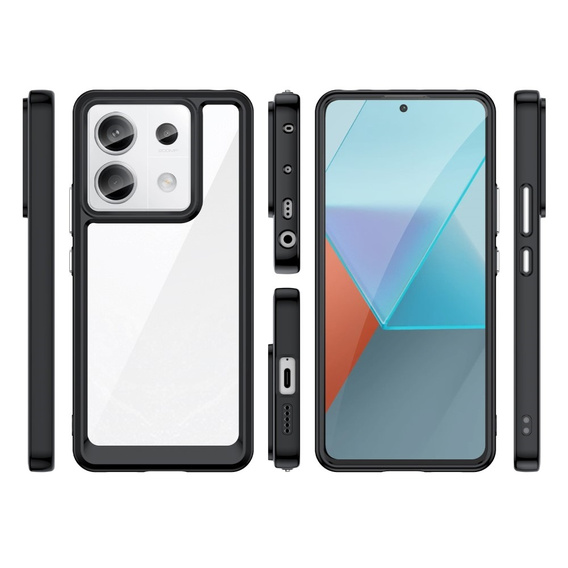 Чехол до Xiaomi Redmi Note 13 Pro 5G, Fusion Hybrid, прозрачный / черный