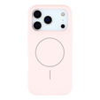 Силиконовый чехол для iPhone 17 Pro Max, для MagSafe, противоударный, розовый