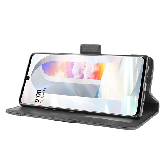 Футляр з клапаном для LG Velvet, Card Slot, чорний