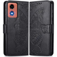 Откидной чехол для Motorola Moto E14, Butterfly, чёрный