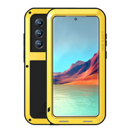 Чoхол Love Mei до Samsung Galaxy S22 Ultra, armored without glass, жовтий