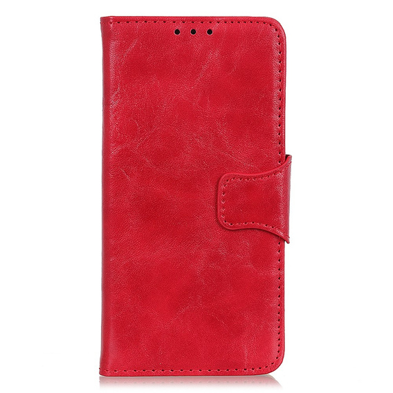 Откидной чехол для Samsung Galaxy S25 Edge, Crazy Horse Wallet, красный