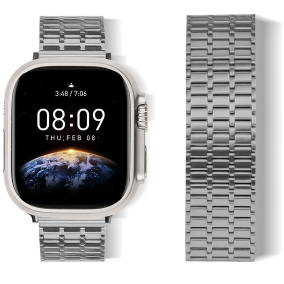 Стальной браслет для Apple Watch 1/2/3/4/5/6/7/8/SE/ULTRA 42/44/45/49 MM - серый
