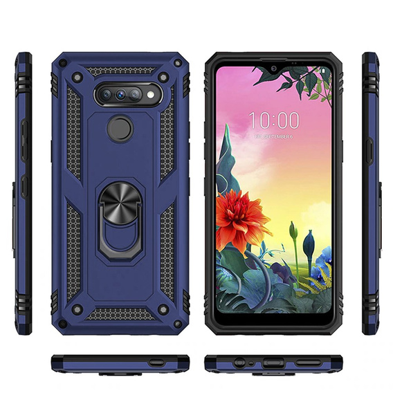Бронированный Чехол до LG K50S, Nox Case Ring, темно-синий