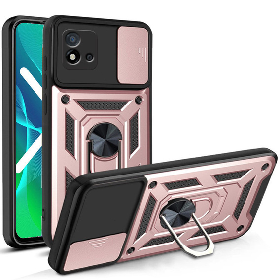 Чехол NOX Camera Slide Realme C11 2021, CamShield Slide, розовый rose gold
