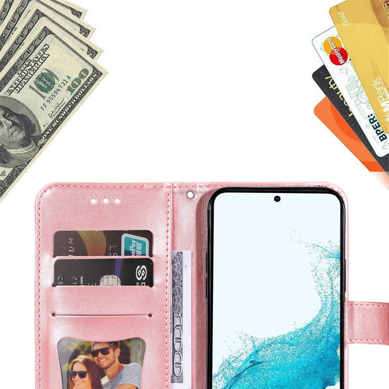 Чохол-книжка для Samsung Galaxy A54 5G, Mandala Flower, рожевий rose gold