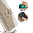 Чохол-книжка для iPhone 13, Wallet Zipper Pocket, з дзеркалом, білий