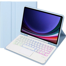 Чехол + клавиатура Samsung Galaxy Tab S9 FE X510 / X516, with touchpad, светло-голубой