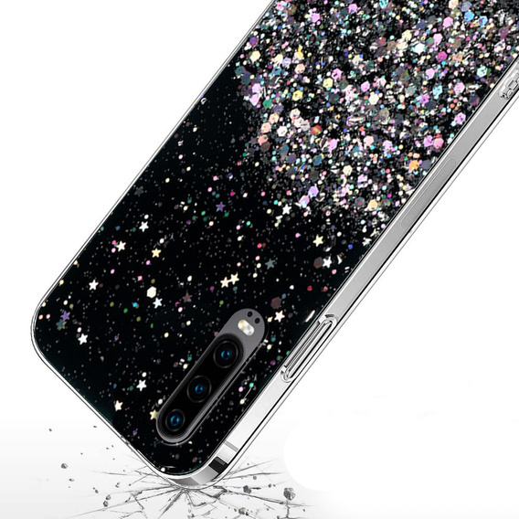 Чехол до Huawei P30, Glittery, чёрный
