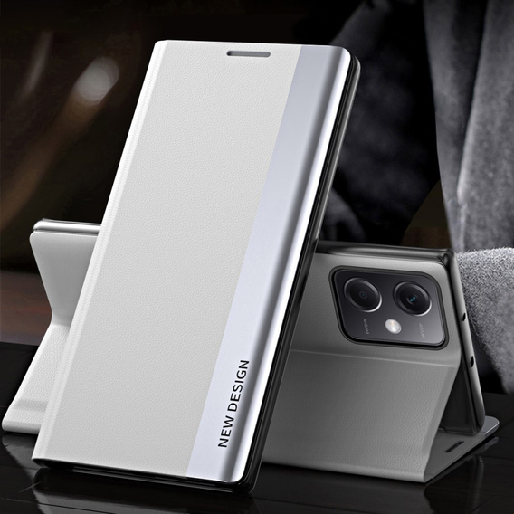 Чохол-книжка для Xiaomi Poco X5 Pro 5G / Redmi Note 12 Pro, Side Magnetic, сріблястий