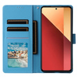 Откидной чехол для Xiaomi Redmi Note 13 Pro 4G / Xiaomi Redmi Note 14S / Xiaomi Poco M6 Pro 4G, Wallet, Marble синий