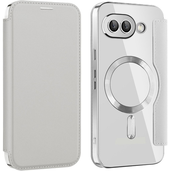 Чохол-книжка для Google Pixel 9A, RFID Wallet MagSafe CamShield, сріблястий