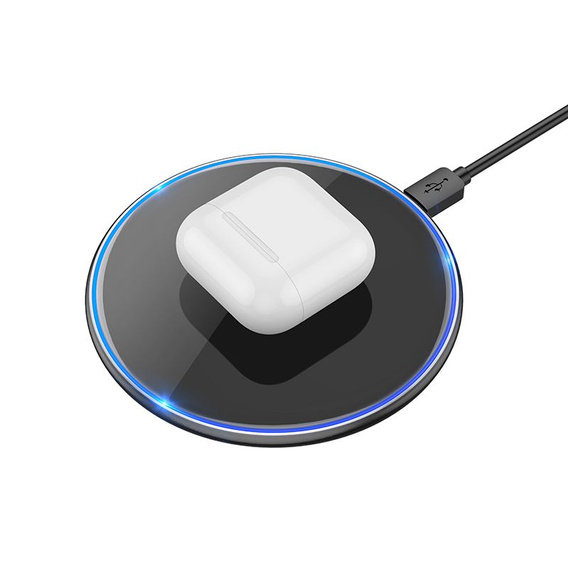 Індукційний зарядний пристрій Hoco CW6 Pro з підсвічуванням 15 Вт