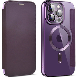 Чохол-книжка для iPhone 13 Pro, RFID Wallet MagSafe CamShield, фіолетовий
