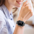2в1 чехол и защитное стекло для часов Apple Watch 7/8 45mm - Black / Silver