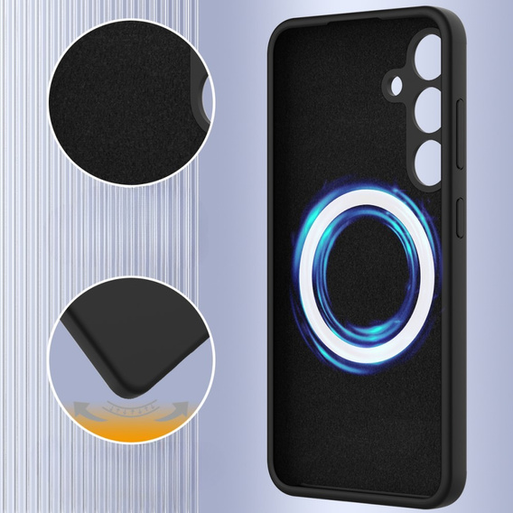 Чехол до Samsung Galaxy S24 FE, Silicone MagSafe, чёрный