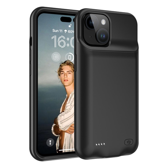 Чехол-аккумулятор 8500 мАч для iPhone 15 Plus, черный