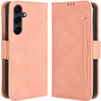 Футляр з клапаном для Samsung Galaxy A55 5G, Card Slot, рожевий