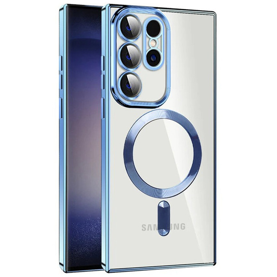 Чoхол до Samsung Galaxy S22 Ultra, MagSafe Hybrid, темно-синій