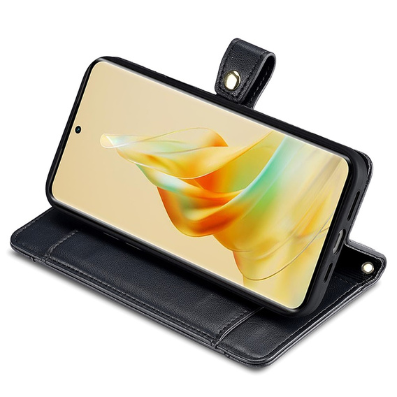 Откидной чехол для Oppo A78 4G, Wallet Zipper Pocket, чёрный