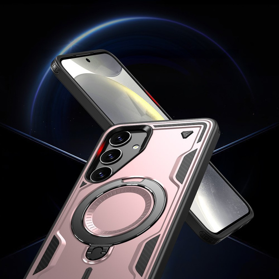 Чехол для Samsung Galaxy S24 FE, Military MagSafe, розовый