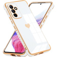 Чехол для Samsung Galaxy A15 4G / 5G, Electro heart, белый + полное клеевое керамическое стекло