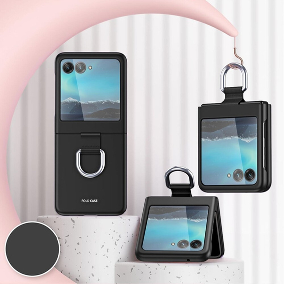 Чохол для Motorola Razr 50 Ultra, Ring Case, чорний