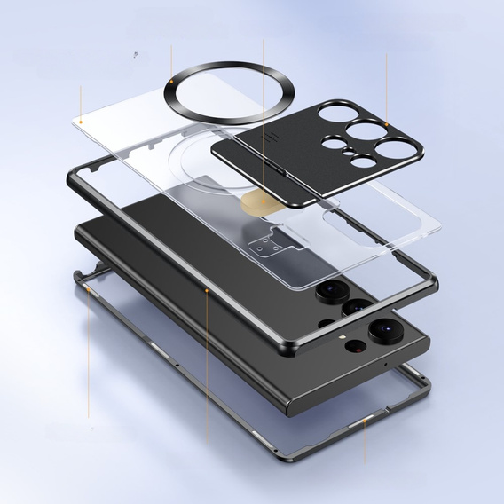 Магнітний чохол для Samsung Galaxy S23 Ultra 5G, Aroma Hybrid, чорний