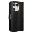 Футляр з клапаном для Motorola Edge 50 Ultra, Crazy Horse Wallet, чорний