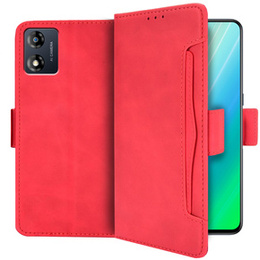 Футляр з клапаном для Motorola Moto E13, Card Slot, червоний