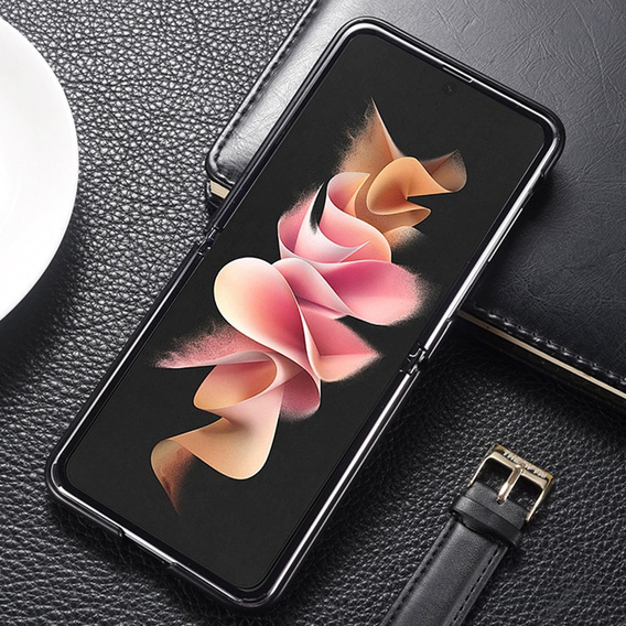 Чохол Litchi Leather для Samsung Galaxy Z Flip 4, Black
