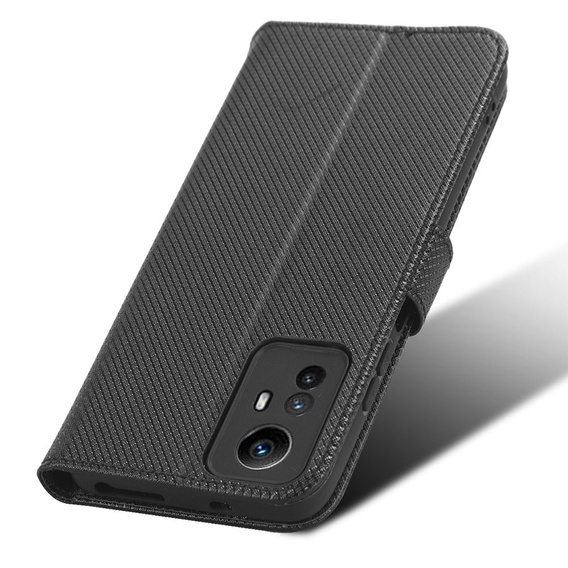 Откидной чехол для Xiaomi Redmi Note 12S 4G, Wallet Smart Magnet, чёрный
