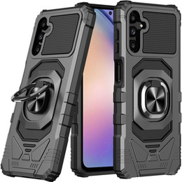 Чехол для Samsung Galaxy S23 FE, бронированный с подставкой и ручкой-планшетом, фиолетовый