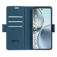 Чохол для Realme 14 Pro+ 5G, ERBORD Glossy Litchi, гаманець з клапаном, м'яти
