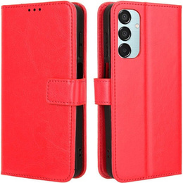 Футляр з клапаном для Samsung Galaxy M15 5G, Crazy Horse Wallet, червоний