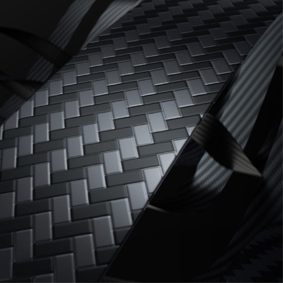 Чехол BENKS Kevlar для iPhone 15 Pro Max, для MagSafe, Carbon Fiber, чёрный