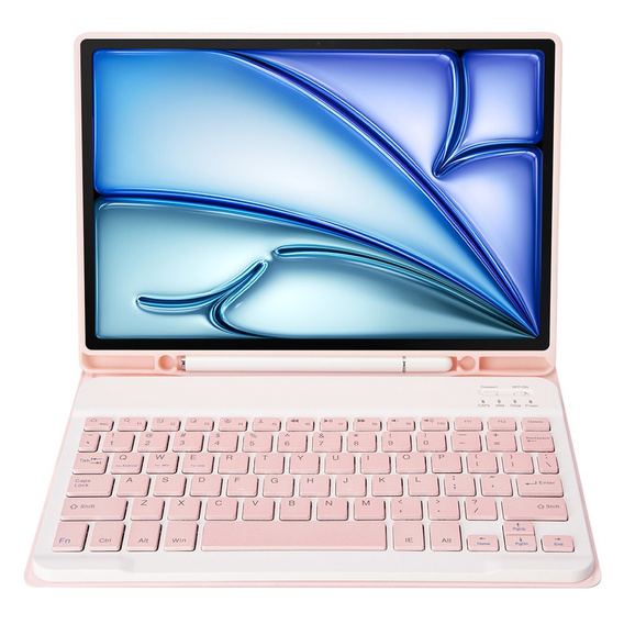 Чехол + клавиатура Apple iPad Air 11" 6 gen. 2024, Leather Pen Slot, розовый rose gold