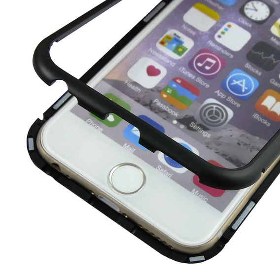 Etui Magnetic back glass do iPhone 6/6S 4.7 - Black