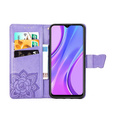 Откидной чехол для Xiaomi Redmi 9, Butterfly, фиолетовый