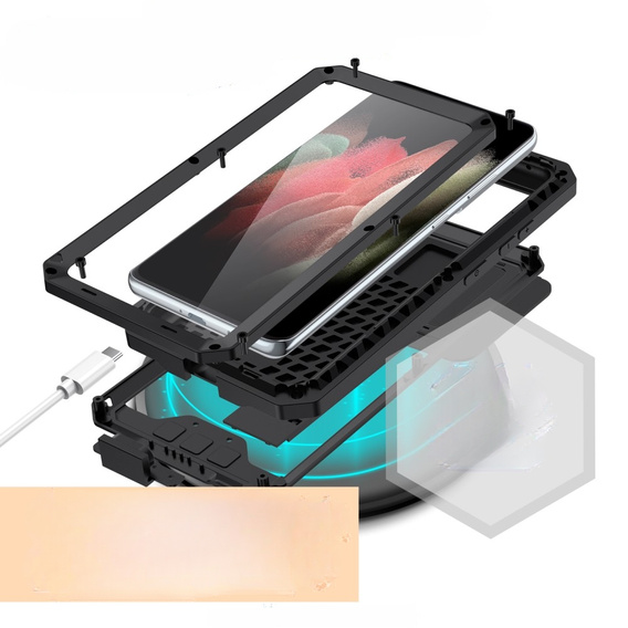 Чехол для Samsung Galaxy S21 Ultra, R-JUST CamShield Slide, бронированный, чёрный